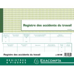 EXACOMPTA Registre des accidents du travail