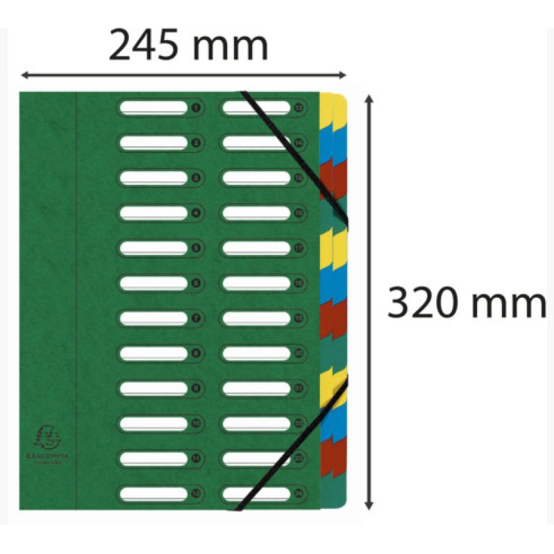 Exacompta 55243E fichier Carton Vert A4