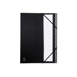 EXACOMPTA Trieur Ordonator, 1-12, A4, 12 compartiments, noir