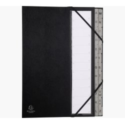 EXACOMPTA Trieur Ordonator, A-Z, A4, 24 compartiments, noir