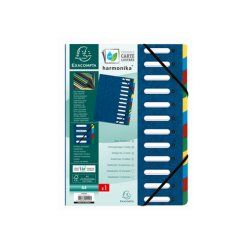 Exacompta 55122E intercalaire de classement Carton Bleu, Multicolore