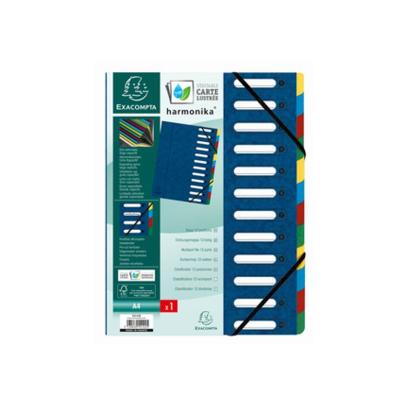 Exacompta 55122E tab index Cardboard Blue, Multicolour