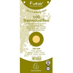 EXACOMPTA Fiches intercalaires, 105 x 240 mm, orange