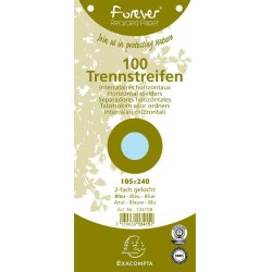 EXACOMPTA Fiches intercalaires, 105 x 240 mm, bleu