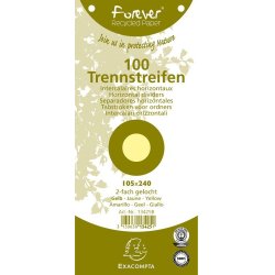 EXACOMPTA Fiches intercalaires, 105 x 240 mm, jaune