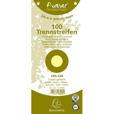 Exacompta 13425B intercalaire Jaune 100 pièce(s)
