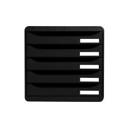 Exacompta 309714D bac de rangement de bureau Polystyrène Noir