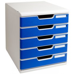 EXACOMPTA Module de classement MODULO A4, 5 tiroirs, bleu
