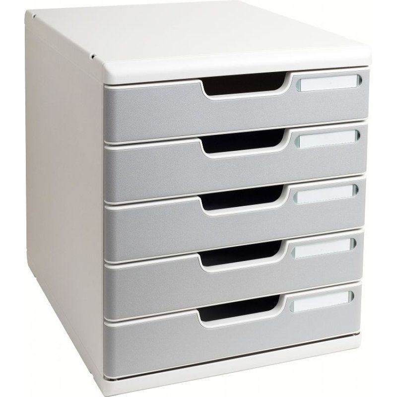 Exacompta 301041D bac de rangement de bureau Polystyrène Gris