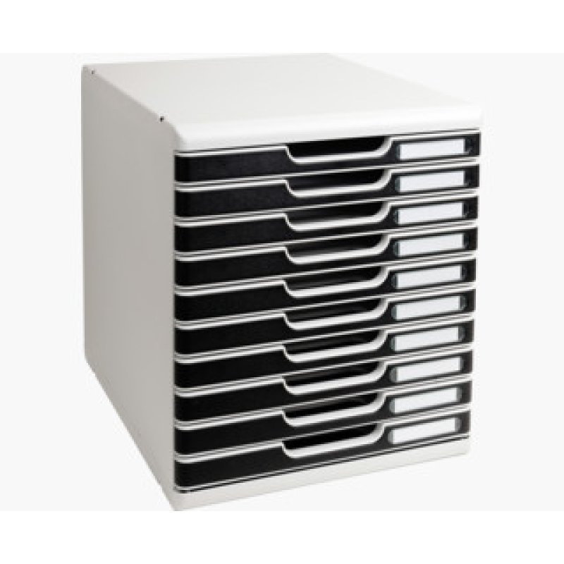EXACOMPTA Module de classement MODULO A4, 10 tiroirs, noir