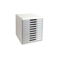 Exacompta 302041D bac de rangement de bureau Polystyrène Argent
