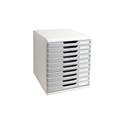 EXACOMPTA Module de classement MODULO A4, 10 tiroirs, gris