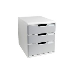 EXACOMPTA Module de classement MODULO A4, 3 tiroirs, gris