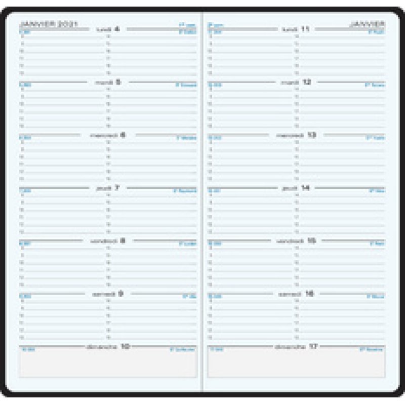 EXACOMPTA Agenda de poche "SL 17", 2025, Barbara, noir