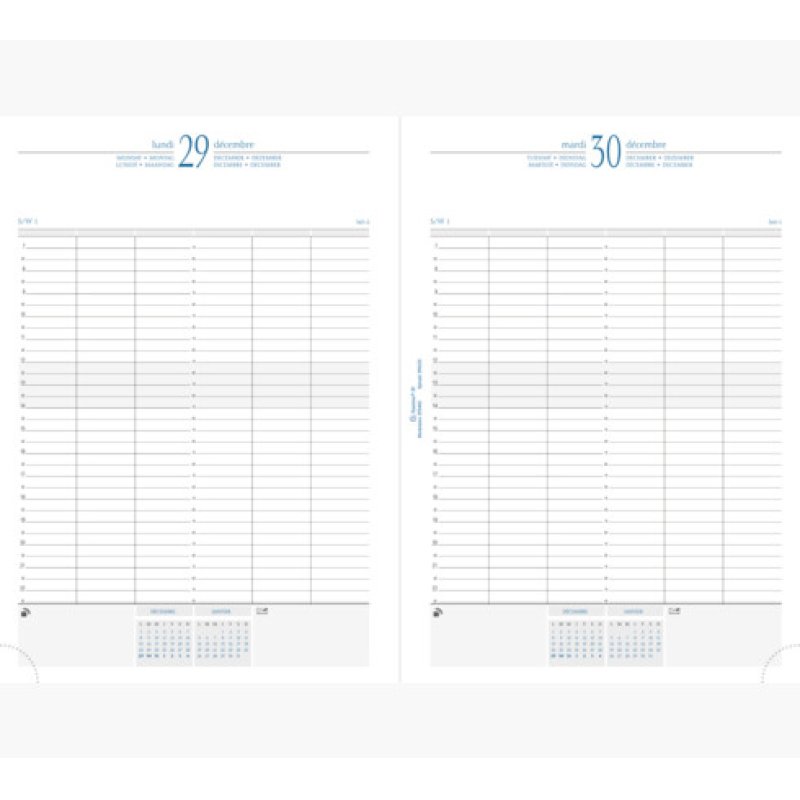 EXACOMPTA Agenda de bureau "Journal 29/1", 2025, noir