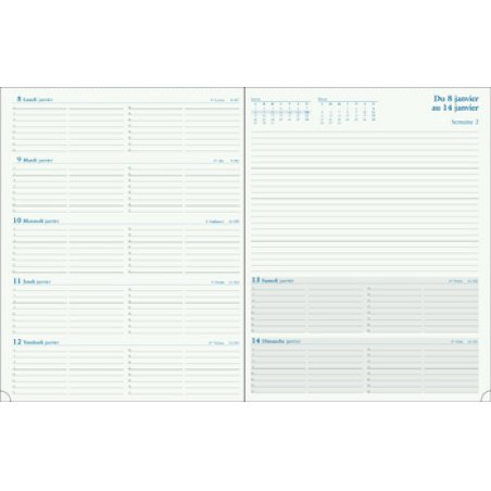 EXACOMPTA Agenda de bureau "Espace 27", 2025, Barbara, noir