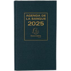 EXACOMPTA Agenda Banquier large, 2 volumes, 2025, noir