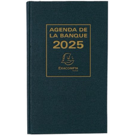 EXACOMPTA Agenda Banquier large, 2 volumes, 2025, noir