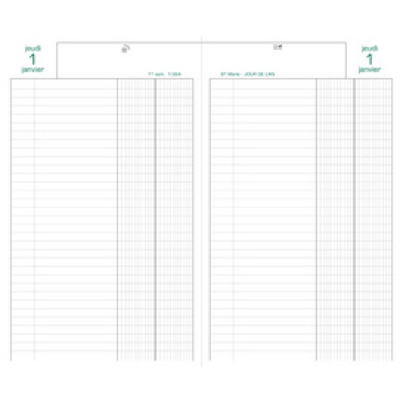 EXACOMPTA Agenda Banquier large, 2 volumes, 2025, noir