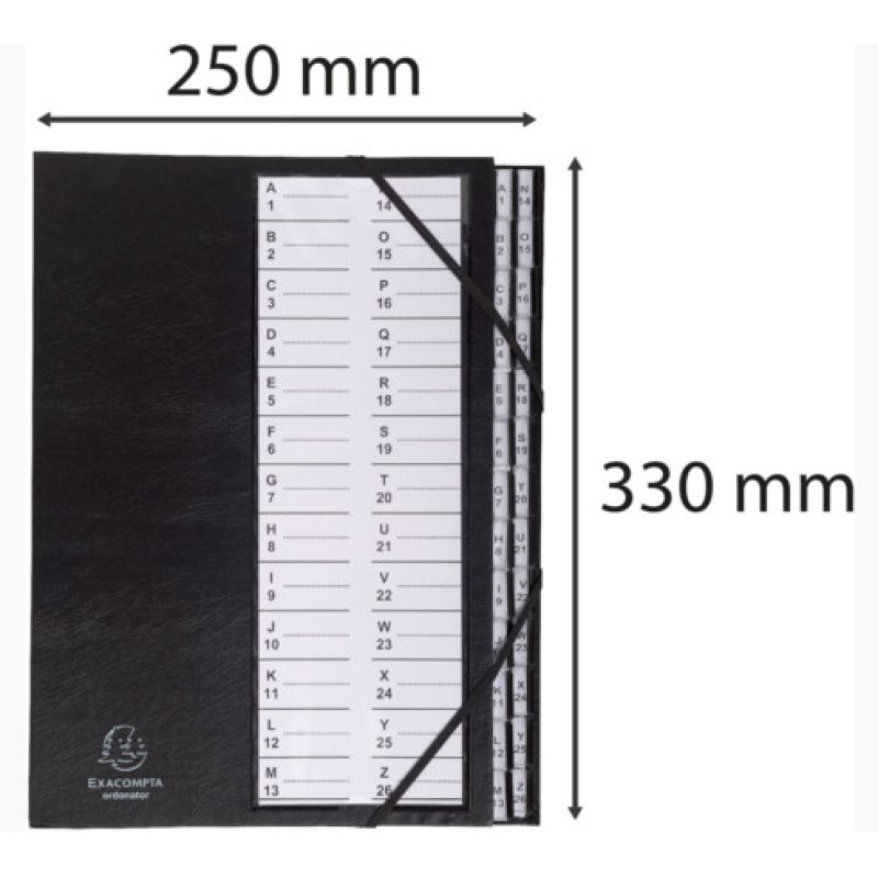 Exacompta 621765E fichier Carton Noir A4