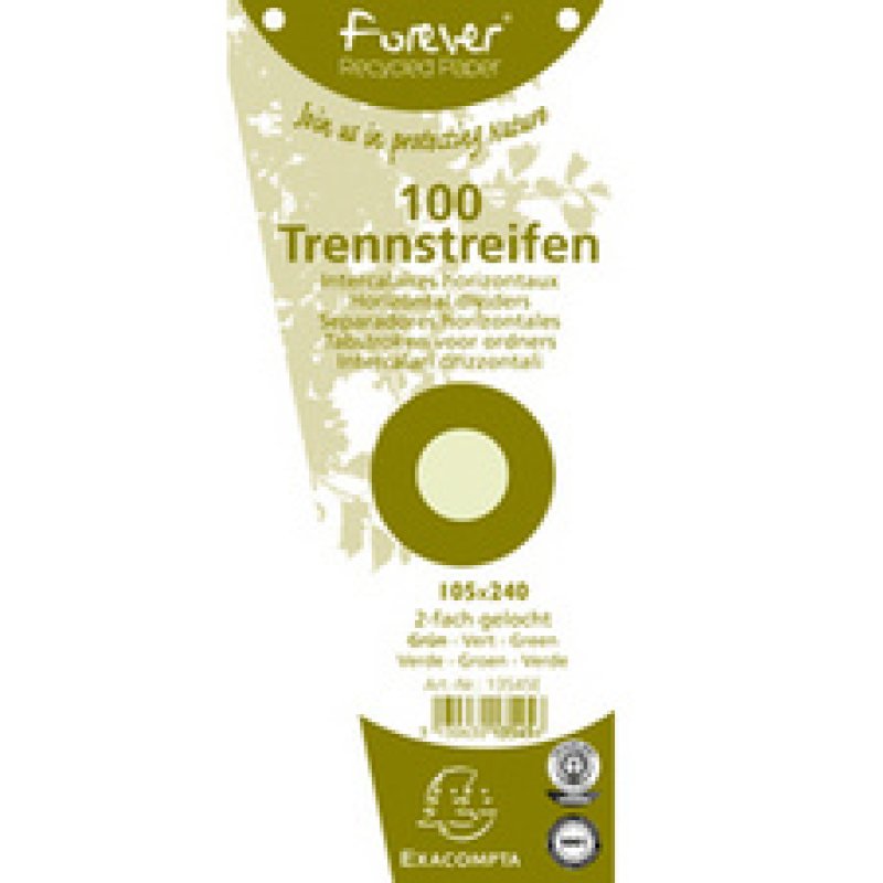 EXACOMPTA Fiches intercalaires trapézoïdales, carton,chamois