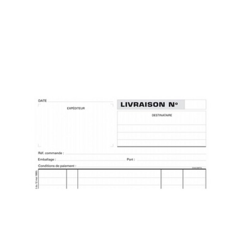 EXACOMPTA Manifold "Livraisons", 297 x 210 mm, tripli