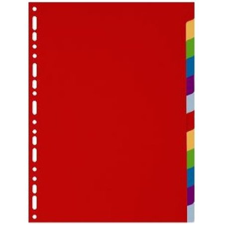 EXACOMPTA Intercalaires en plastique, uni, A4, 12 touches