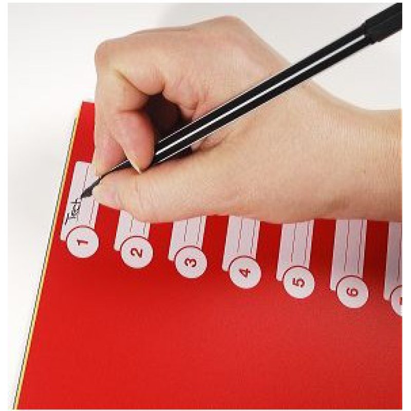 EXACOMPTA Intercalaires en plastique, uni, A4, 12 touches