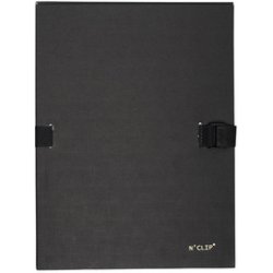 EXACOMPTA Chemise à dos extensible N'CLIP, A4, noir