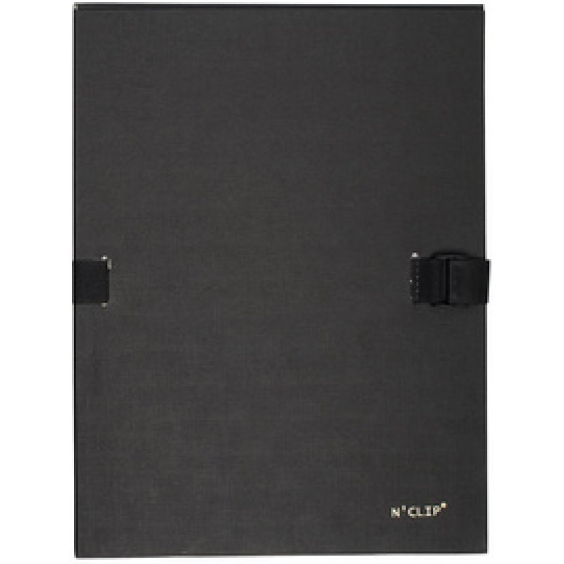 EXACOMPTA Chemise à dos extensible N'CLIP, A4, noir