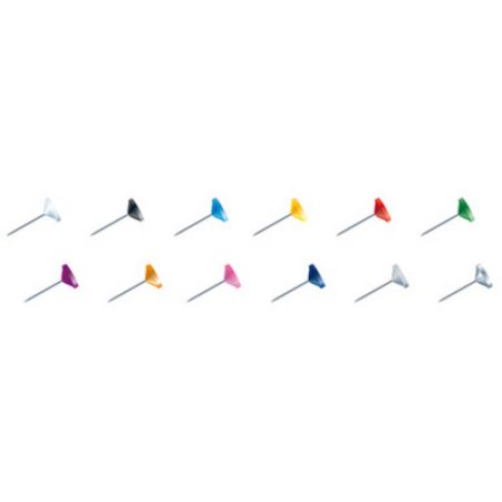 EXACOMPTA Epingles de signalisation à tête plate, noir