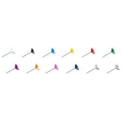 EXACOMPTA Epingles de signalisation à tête plate, jaune