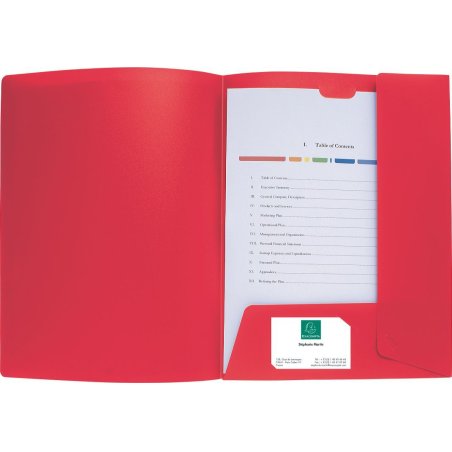 EXACOMPTA Chemise personnalisable Kreacover, PP, A4, rouge