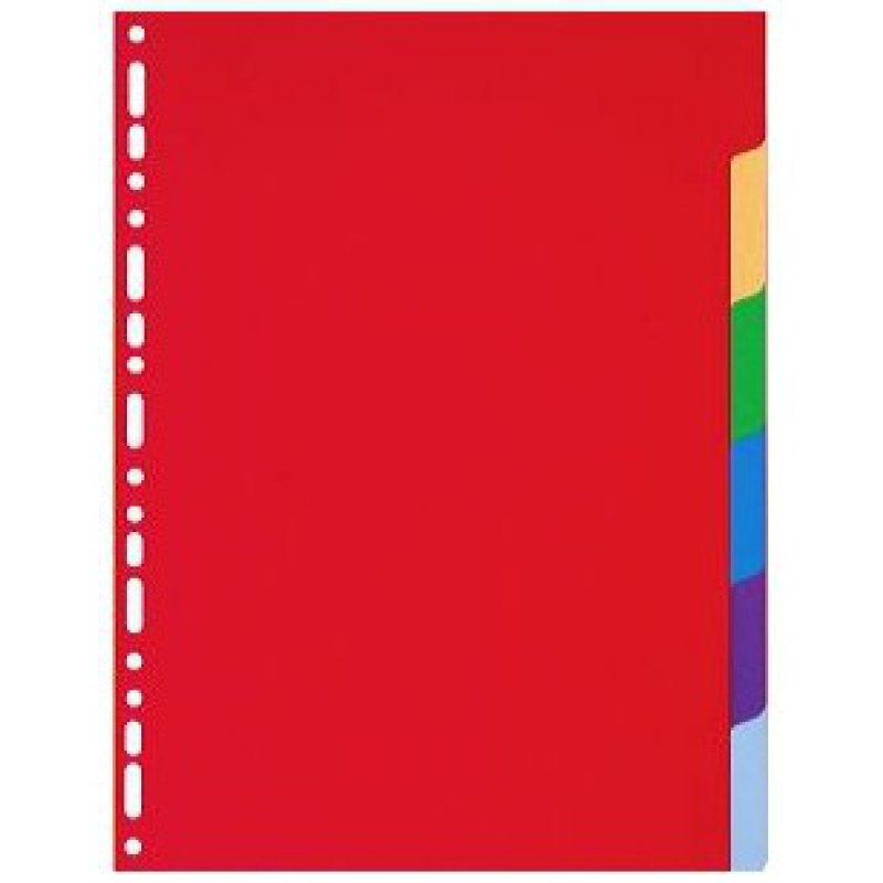 EXACOMPTA Intercalaires en plastique, uni, A4, 6 touches