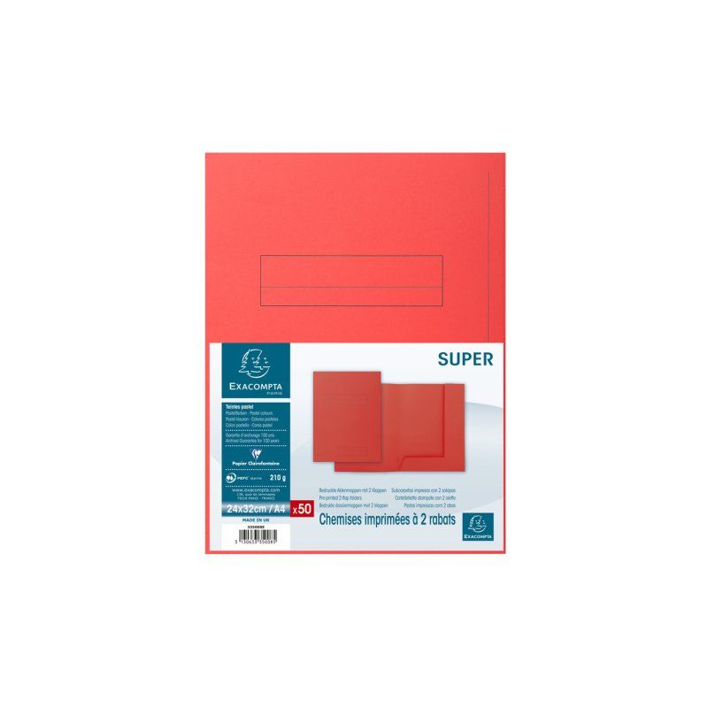 Exacompta 335008E folder Carton Red A4
