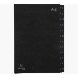 EXACOMPTA Pultordner, DIN A4, A-Z, 24 Fächer, schwarz