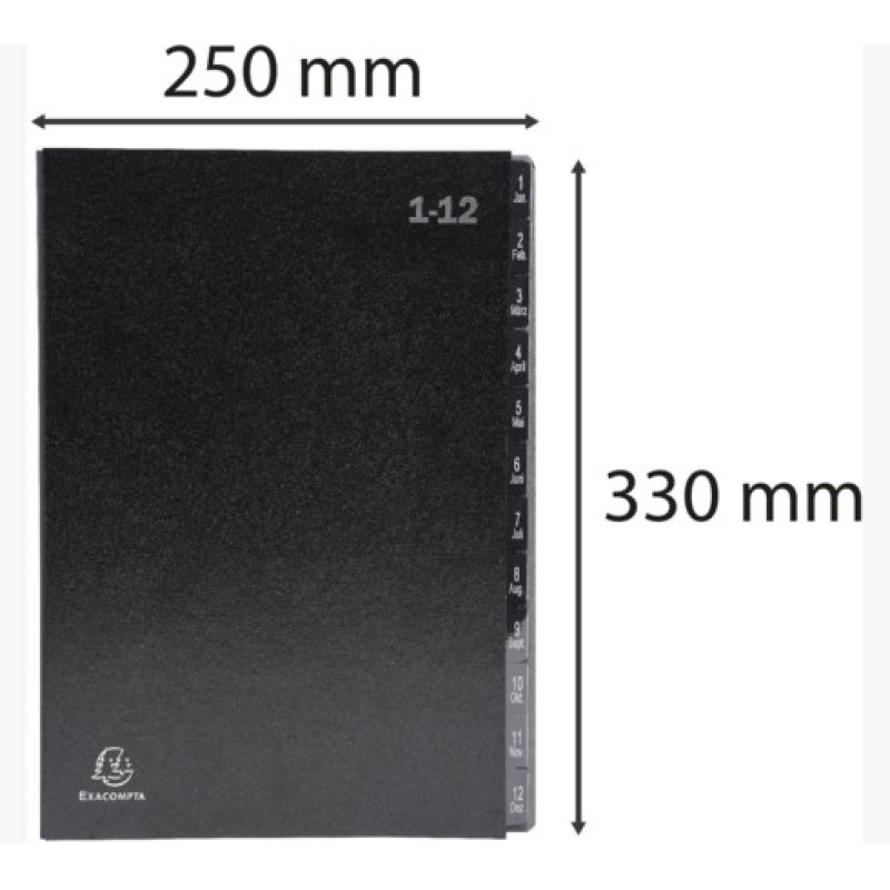 Exacompta 57012E fichier Carton Noir A4