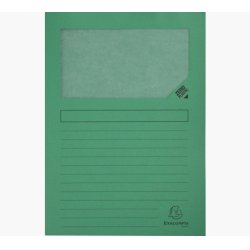 EXACOMPTA Chemise à fenêtre FOREVER, A4, 130 g/m2,vert foncé