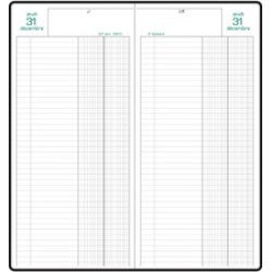 EXACOMPTA Agenda Banquier long, 1 volume, 2025, noir