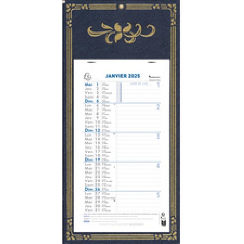 EXACOMPTA Calendrier mural, 130 x 230 mm, fond Skytos, 2025