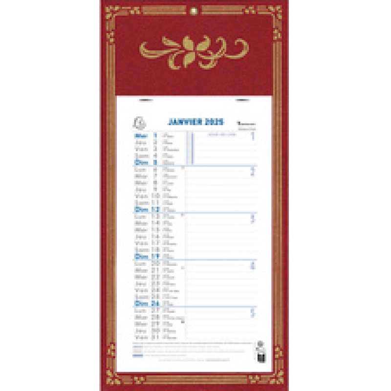 EXACOMPTA Calendrier mural, 130 x 230 mm, fond Skytos, 2025