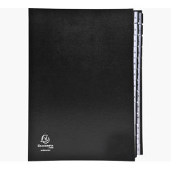 EXACOMPTA Trieur Ordonator, A4, A-Z, 26 compartiments, noir