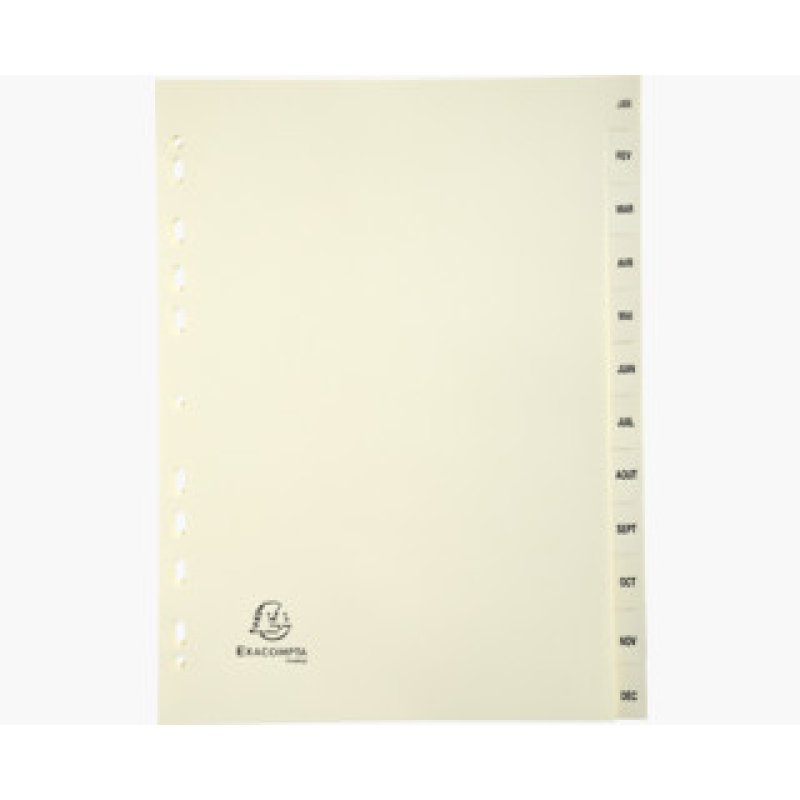 Exacompta 1212E intercalaire Carton Ivoire