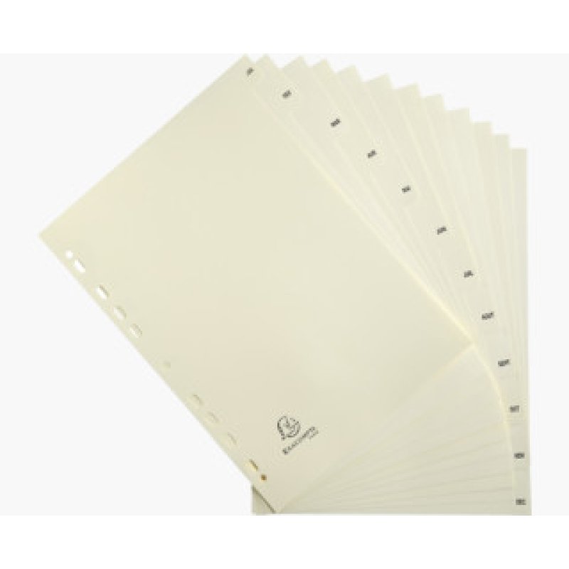 Exacompta 1212E intercalaire Carton Ivoire