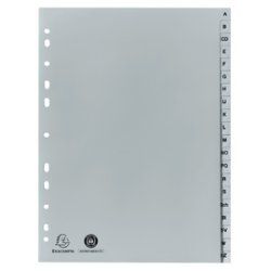 EXACOMPTA Intercalaires en plastique, A-Z, A4, 20 touches