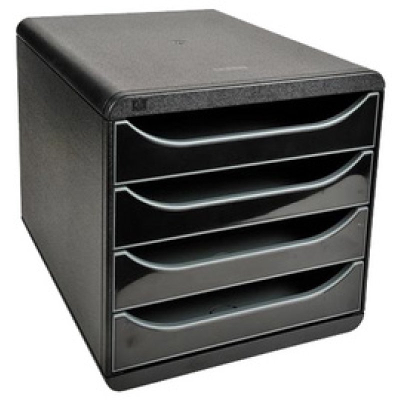 EXACOMPTA Module de classement BIG-BOX, 4 tiroirs, blanc