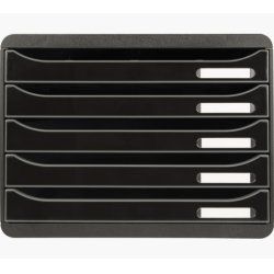 EXACOMPTA Module de classement BIG-BOX PLUS, 5 tiroirs, noir