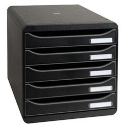 EXACOMPTA Module de classement BIG-BOX PLUS, 5 tiroirs, vert