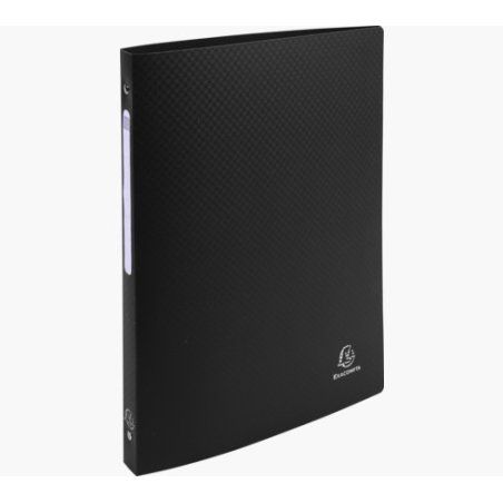 EXACOMPTA Classeur souple, PP, 4 anneaux, A4, noir