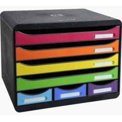 Exacompta 307798D unité de tiroir de bureau Noir